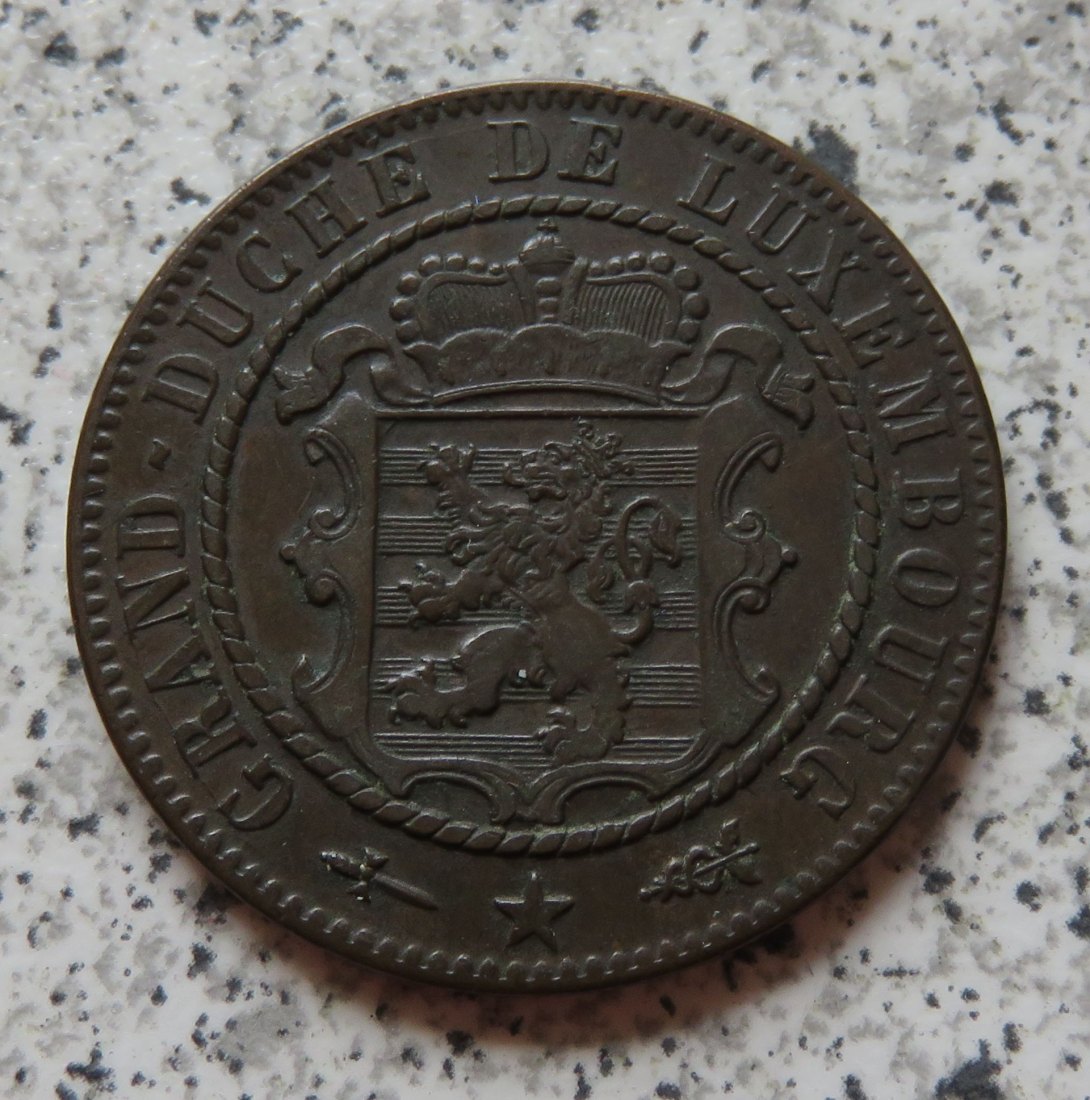  Luxemburg 10 Centimes 1870, Erhaltung   