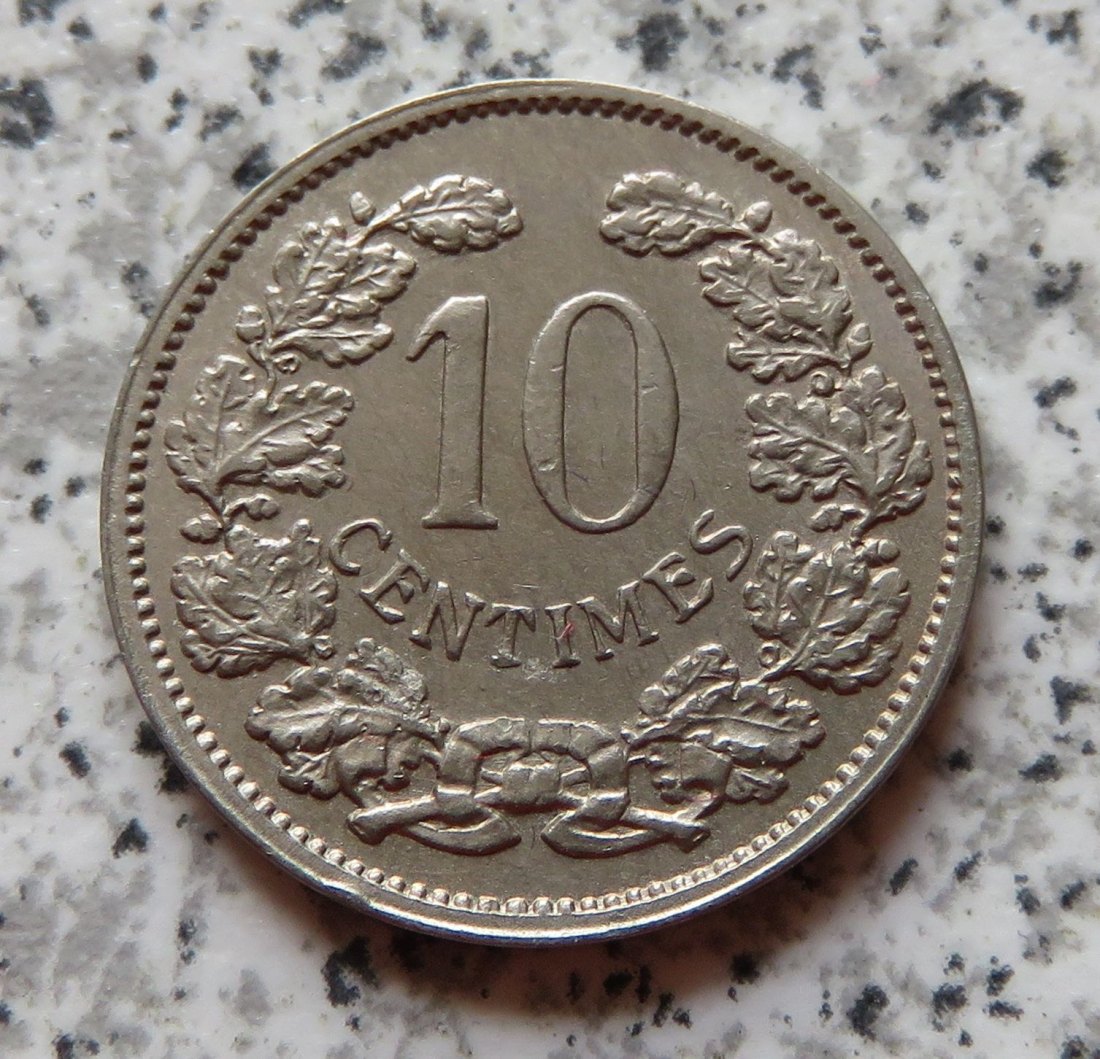  Luxemburg 10 Centimes 1901, besser   