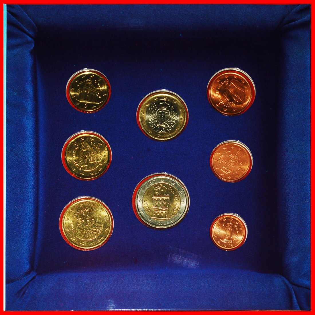  * ITALY: SAN MARINO ★ EURO MINT SET 2002 (8 COINS) RARE! ★LOW START ★ NO RESERVE!   