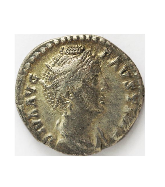  Diva Faustina, AR Denarius , 3,44 g.   