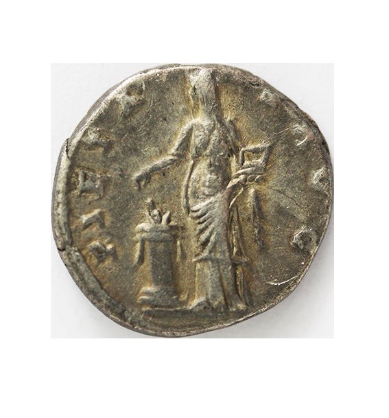  Diva Faustina, AR Denarius , 3,44 g.   