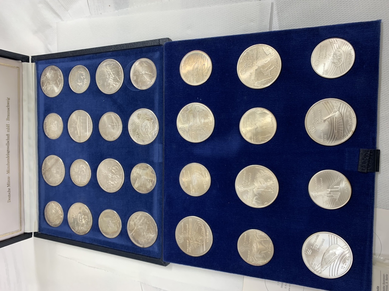 MA auction item 3170878 Kanada Olympiade Montreal 1976 28 Silbermünzen komplette Serie in