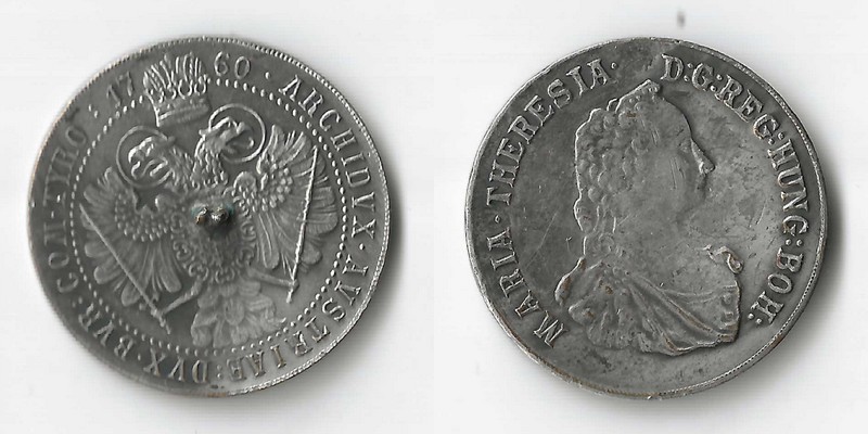  Österreich,  1760  Maria Theresia Medaille  FM-Frankfurt   