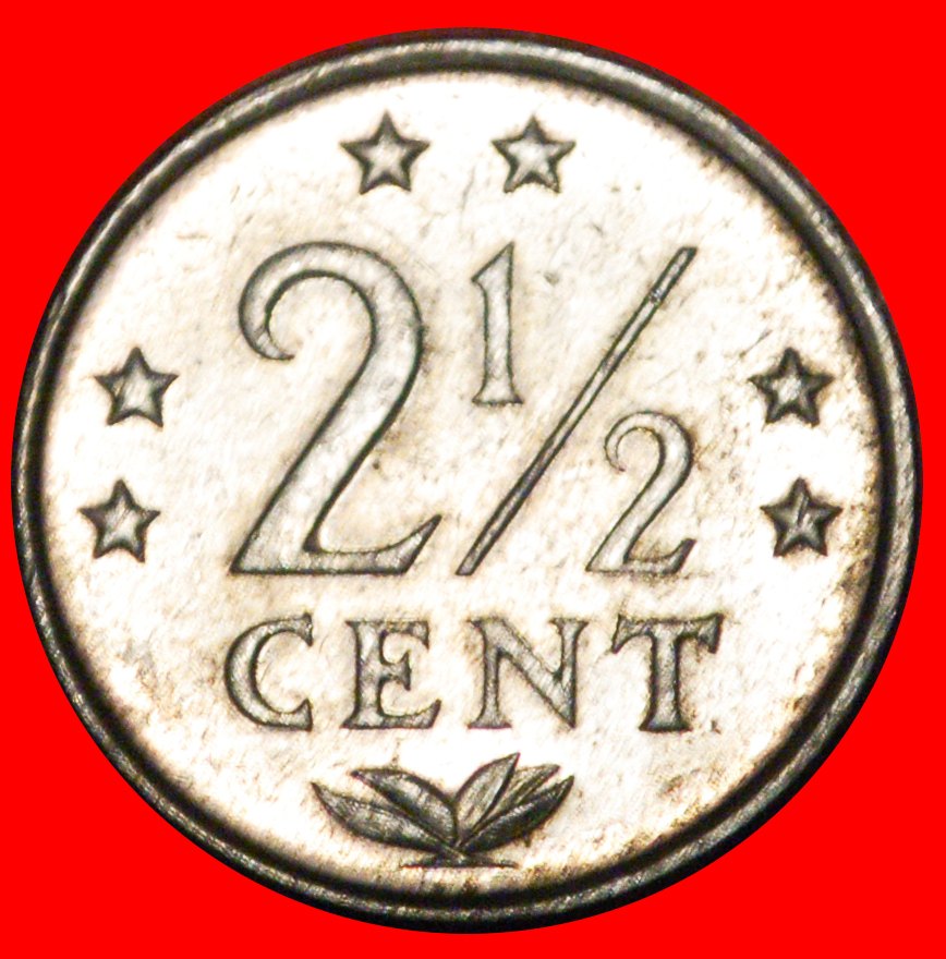 * BEATRIX (1980-2013): NETHERLANDS ANTILLES ★ 2 1/2 CENTS 1982 TYPE 1979-198★LOW START ★ NO RESERVE!