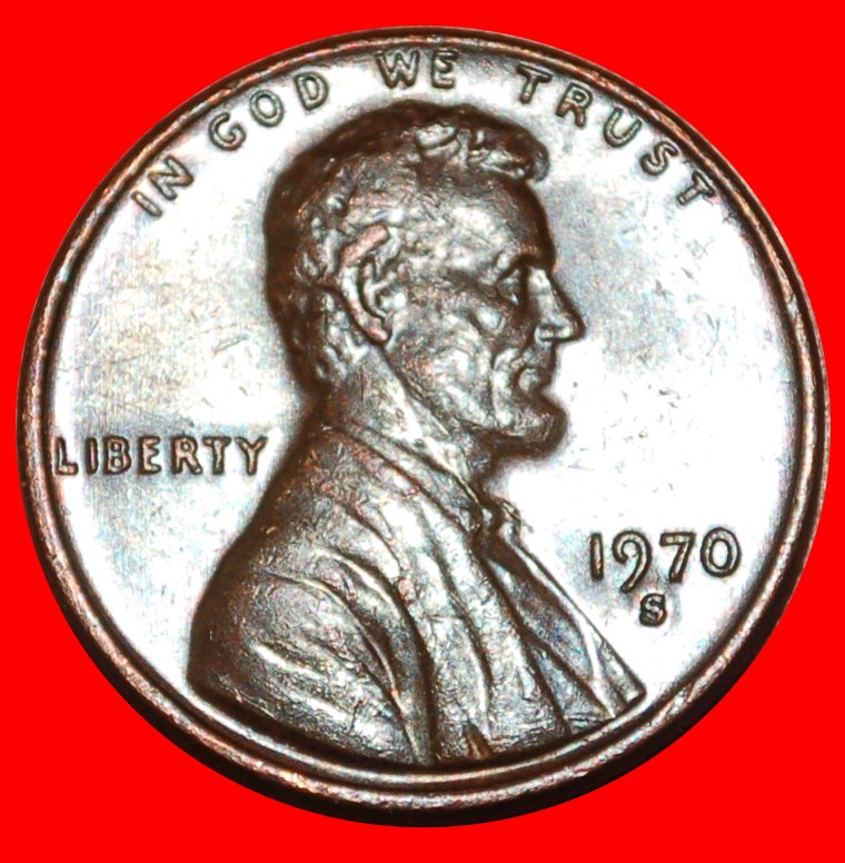  * MEMORIAL (1959-1982): USA ★ 1 CENT 1970S UNVERÖFFENTLICHT! LINCOLN (1809-1865) OHNE VORBEHALT!   