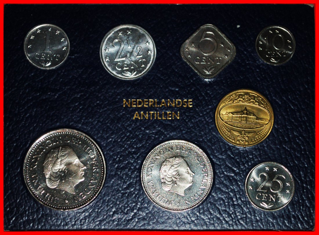  * FDC SET:NETHERLANDS ANTILLES★1 - 2 1/2 - 5-10-25 CENTS 1-2 1/2 GULDEN 1980★LOW START ★ NO RESERVE!   