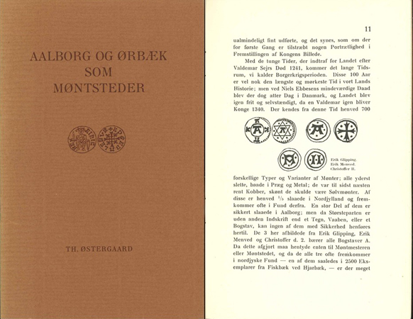  Fritze Lindahl; Danmarks Monter 1377-1448; Kobenhavn 1958   