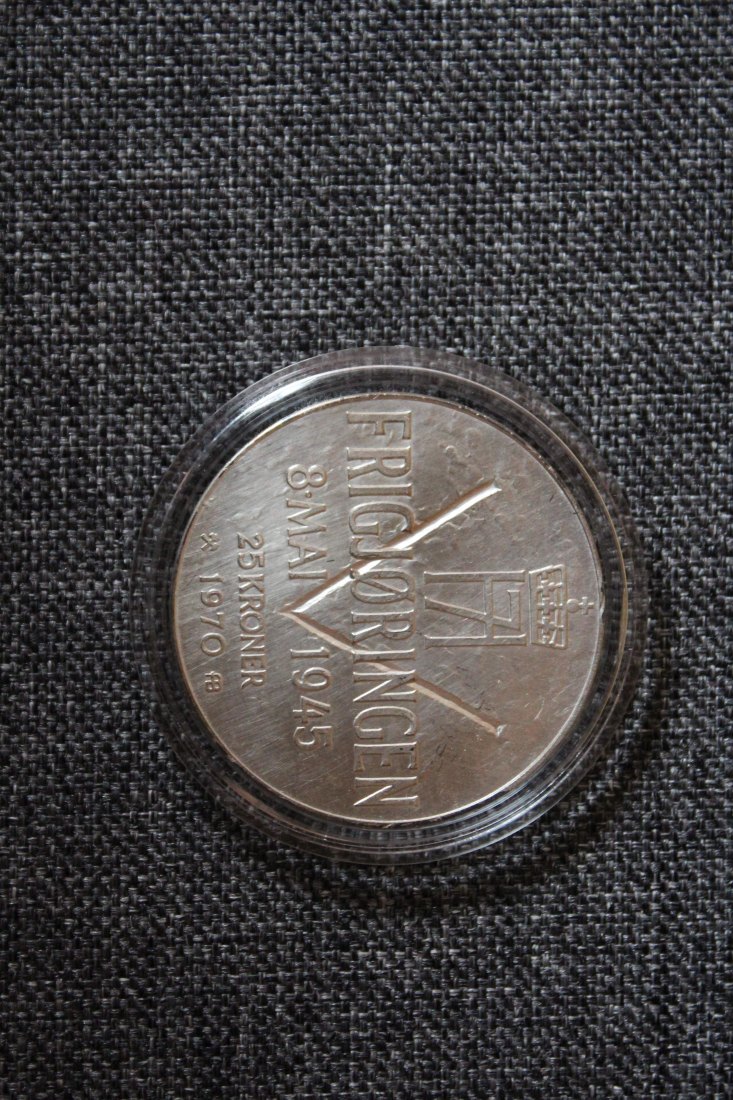 Norwegen. Silber. 25 Kroner 1970 25 Jahre Befreiung vz++