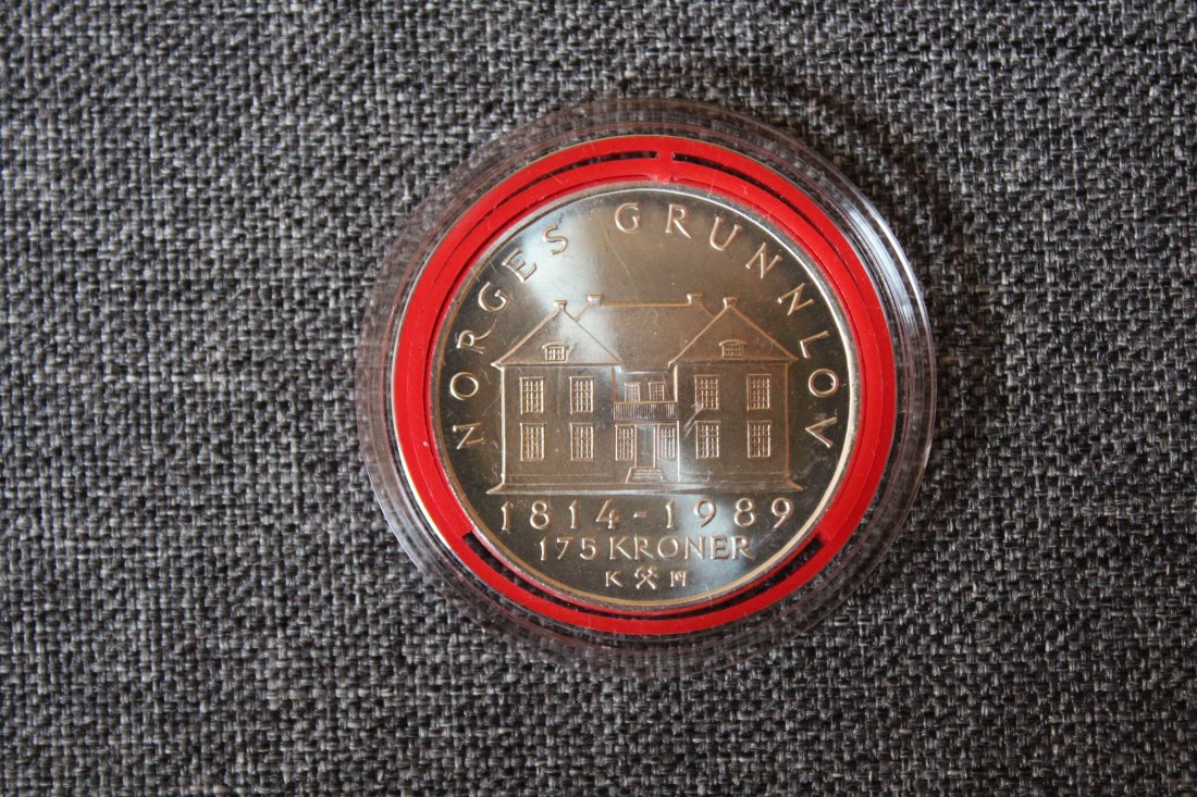 Norwegen. Silber. 175 Kroner 1989 unc/St. zaponiert in Kapsel