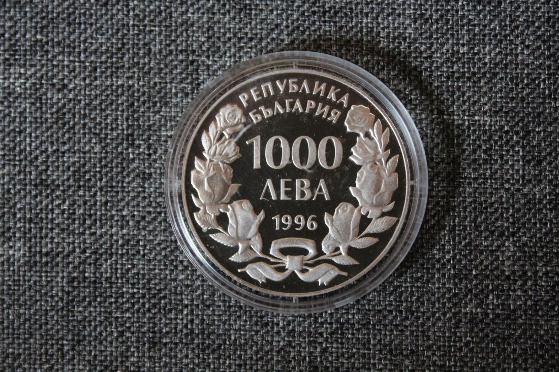  Bulgarien Silber 1000 Leva 1996 Segelschiff 'Kaliakra' PP   