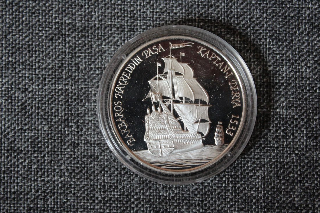 Türkei Silber 1.500.000 Lira 1997 Barbaros Polierte Platte