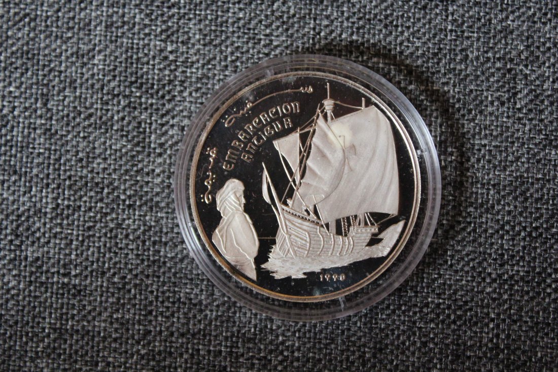 Saharawi Arab Democratic Republic. Silber. 500 Pesetas Fleck auf Münze