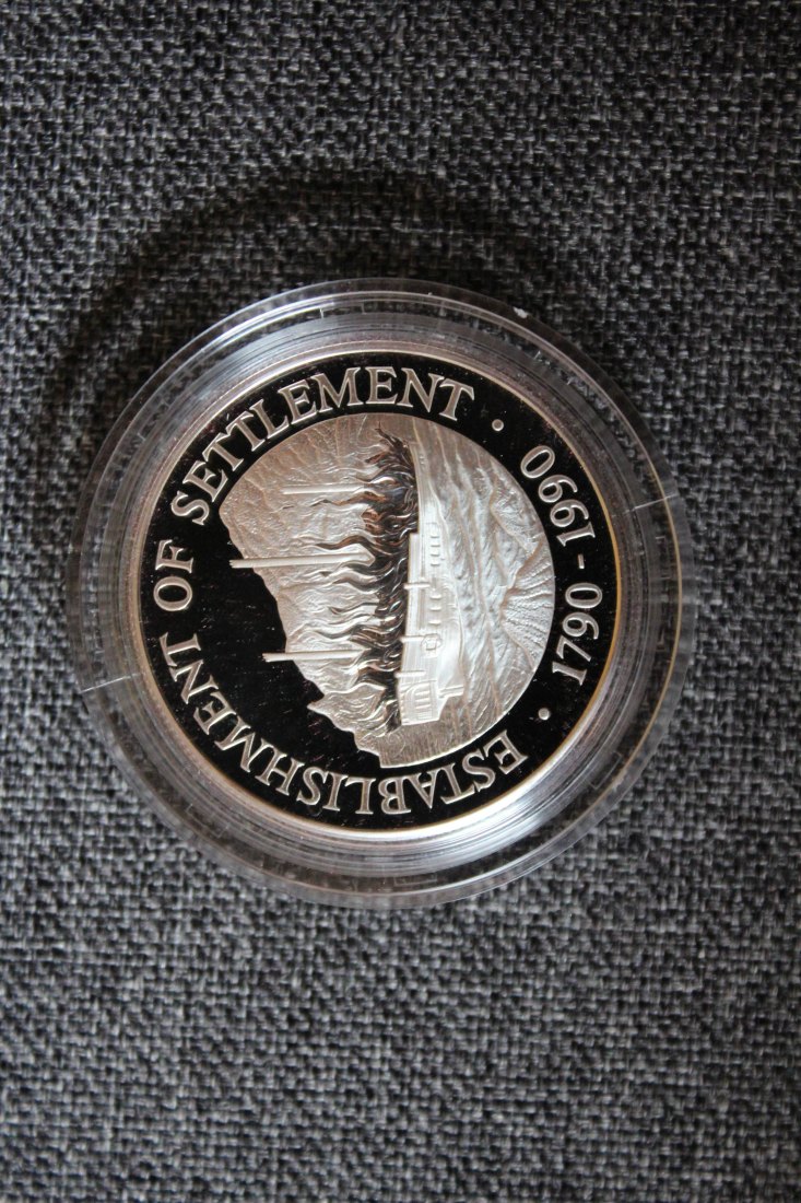 Pitcairn. Silber. 1 Dollar 1990 PP RAR Zertifikat