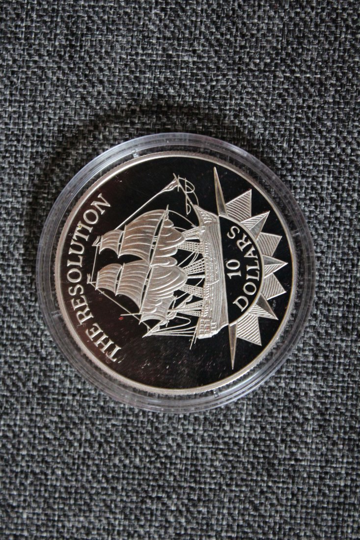 Jamaika/Niue. Silber. 10 Dollar 1992 The Resolution PP