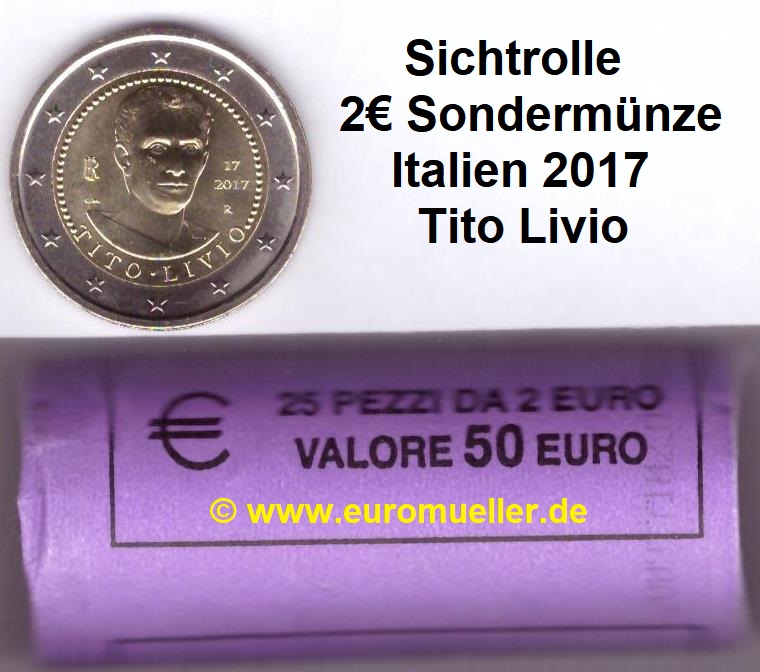 Italien Rolle...2 Euro Gedenkmünze 2017...Livius   