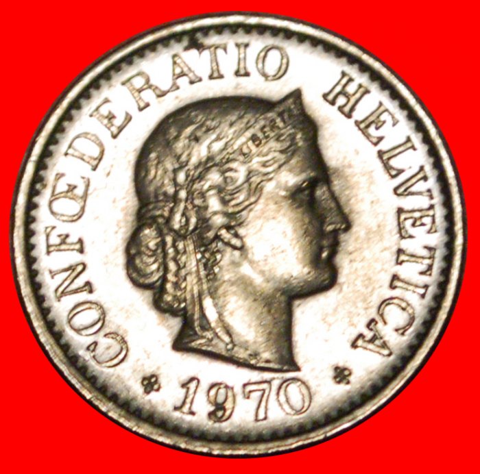  * LIBERTY (1879-2022): SWITZERLAND ★ 10 RAPPEN 1970! DIES 1+B! LOW START ★ NO RESERVE!   