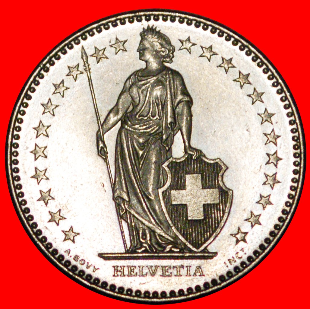  * WITH STAR (1860-2022): SWITZERLAND ★ 2 FRANCS 1987B! DIES 1+D! UNC! LOW START ★ NO RESERVE!   