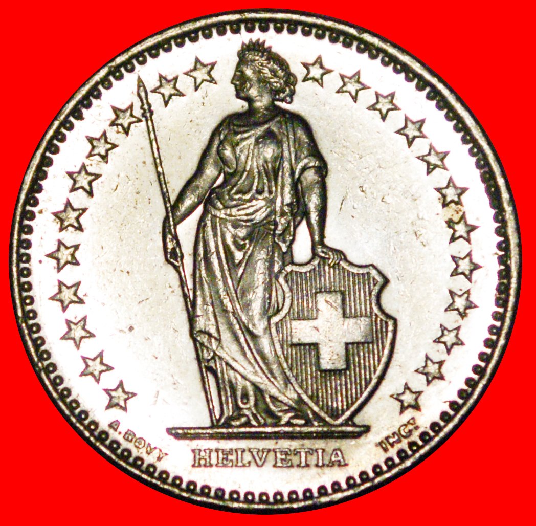  * WITH STAR (1860-2022): SWITZERLAND ★ 2 FRANCS 2007B! DIES 2+D! MINT LUSTRE★LOW START ★ NO RESERVE!   