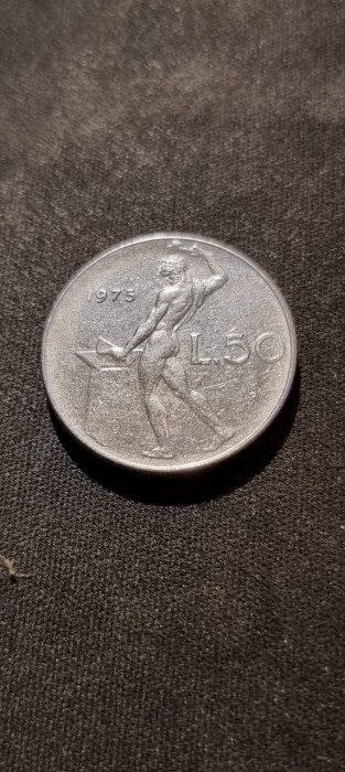  Italien 50 Lire 1975 Umlauf VZ   