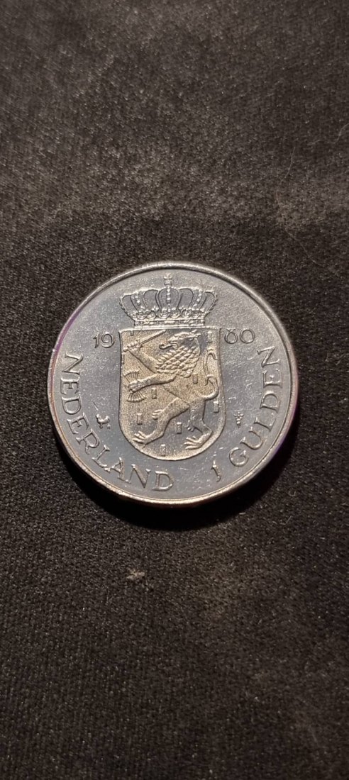  Niederlande 1 Gulden 1980 Sondermünze -Krönung von Königin Beatrix - Umlauf VZ   