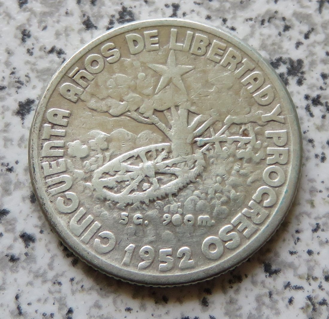  Cuba 20 Centavos 1952, Silber   