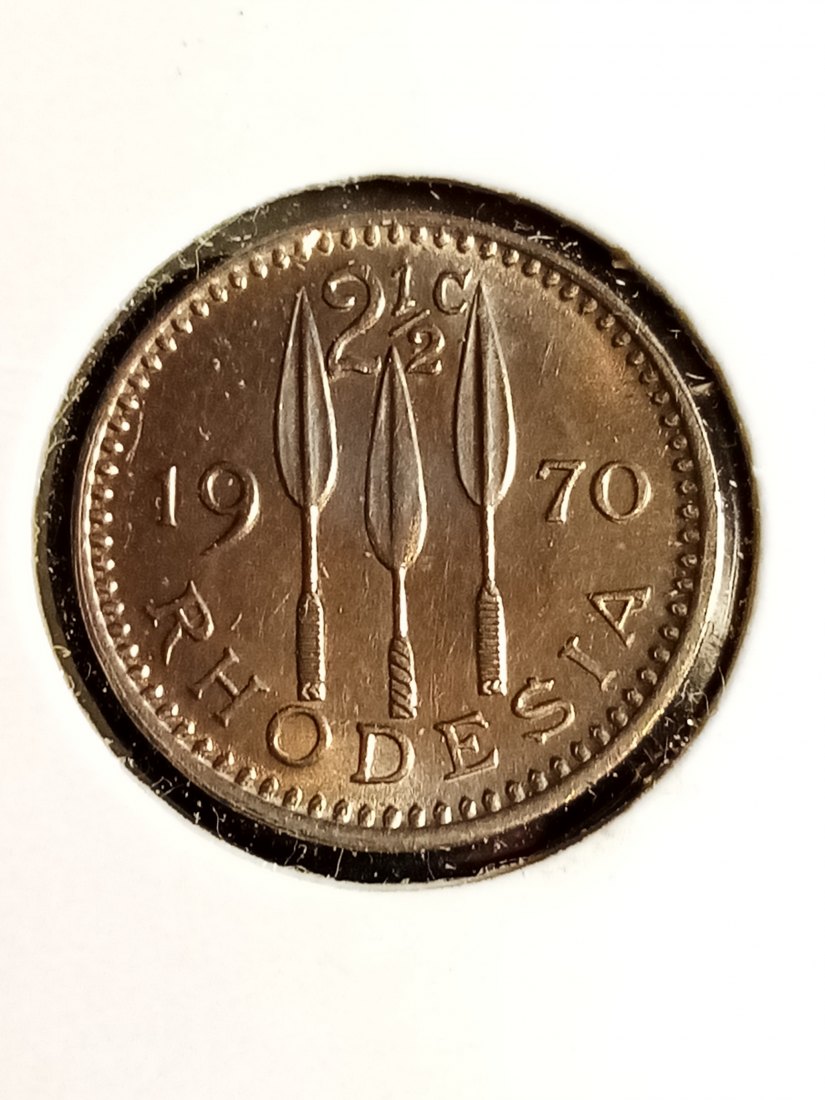  Rhodesia - 2-1/2 Cents 1970   