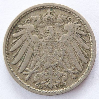  Deutsches Reich 5 Pfennig 1911 G K-N ss   