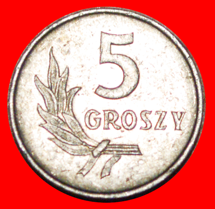  * SOCIALIST STARS ON EAGLE (1958-1972): POLAND ★ 5 GROSZES 1971 MINT LUSTRE! LOW START ★ NO RESERVE!   