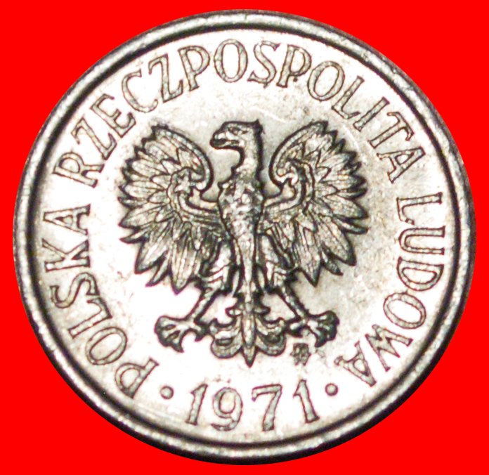  * SOCIALIST STARS ON EAGLE (1958-1972): POLAND ★ 5 GROSZES 1971 MINT LUSTRE! LOW START ★ NO RESERVE!   