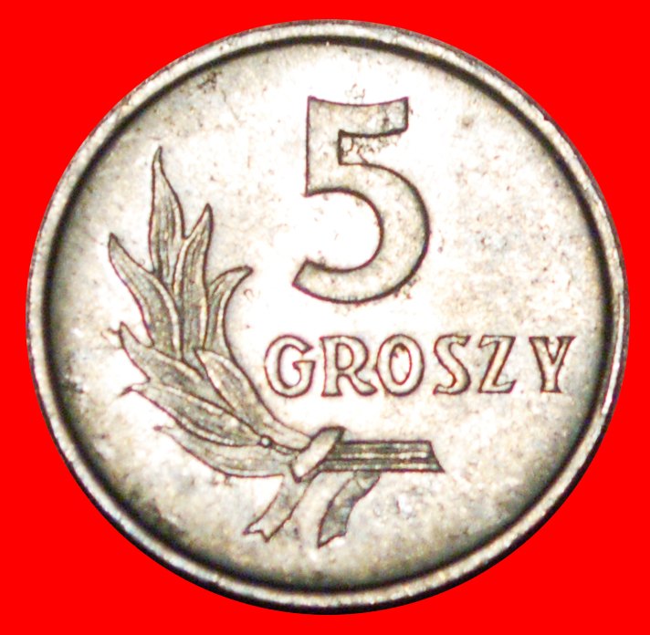  * SOCIALIST STARS ON EAGLE (1958-1972): POLAND ★ 5 GROSZES 1972 MINT LUSTRE! LOW START ★ NO RESERVE!   