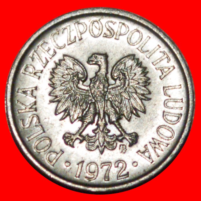  * SOCIALIST STARS ON EAGLE (1958-1972): POLAND ★ 5 GROSZES 1972 MINT LUSTRE! LOW START ★ NO RESERVE!   