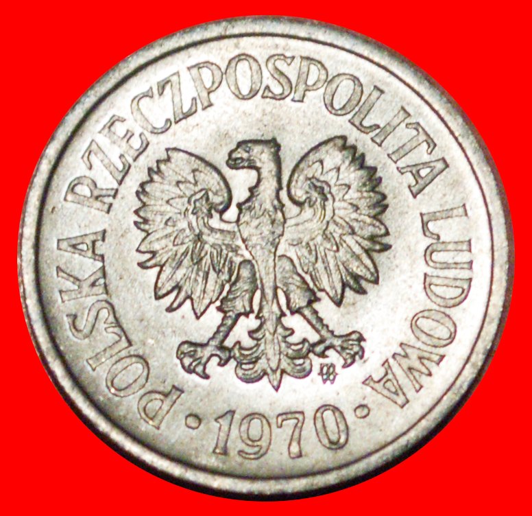  * SOCIALIST STARS ON EAGLE (1961-1985): POLAND ★ 10 GROSZES 1970! DIE 1 UNC! LOW START ★ NO RESERVE!   