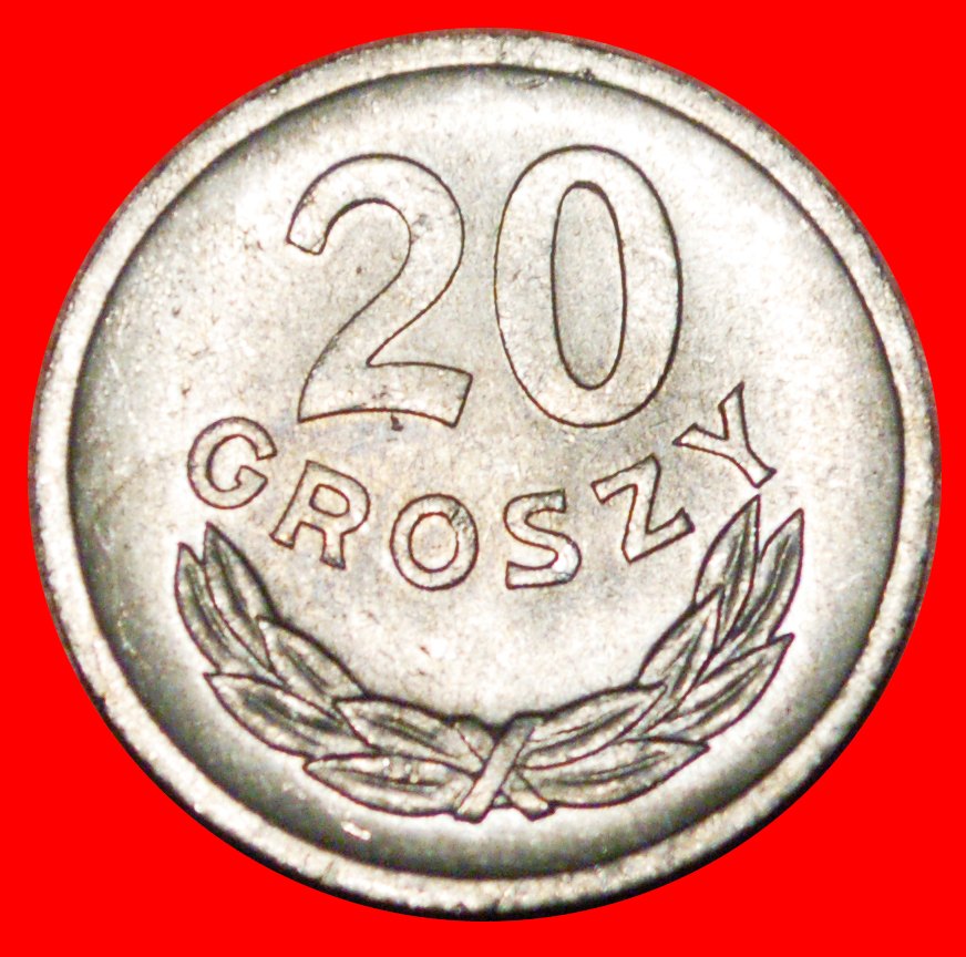 * SOCIALIST STARS ON EAGLE (1957-1985): POLAND ★ 20 GROSZES 1969! DIE I UNC! LOW START ★ NO RESERVE!