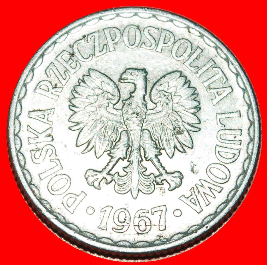  * LONG LEGEND (1957-1985): POLAND ★ 1 ZLOTY 1967! DIES I+A RARE! LOW START ★ NO RESERVE!   