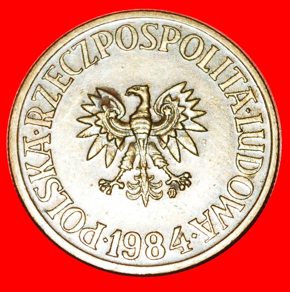  * SOZIALISTISCHE STERNE AUF ADLER (1978-1985): POLEN ★ 5 ZLOTY 1984!★OHNE VORBEHALT!   