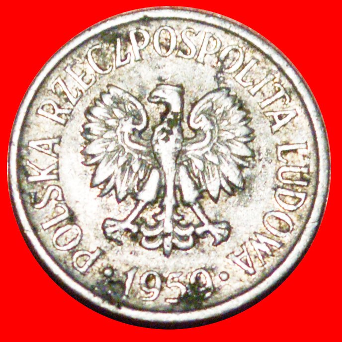  * SOZIALISTISCHE STERNE AUF ADLER (1958-1972): POLEN ★ 5 GROSHEN 1959! ★OHNE VORBEHALT!   