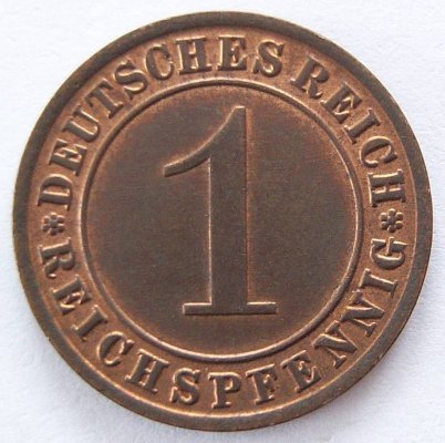  Deutsches Reich 1 Reichspfennig 1933 A Kupfer unc   