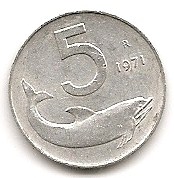  Italien 5 Lira 1971 #159   