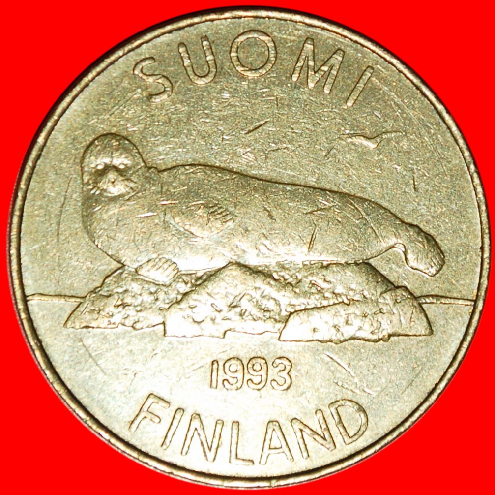  * SEEHUND UND VOGEL (1992-2001): FINNLAND ★ 5 MARK 1993M! ★OHNE VORBEHALT   