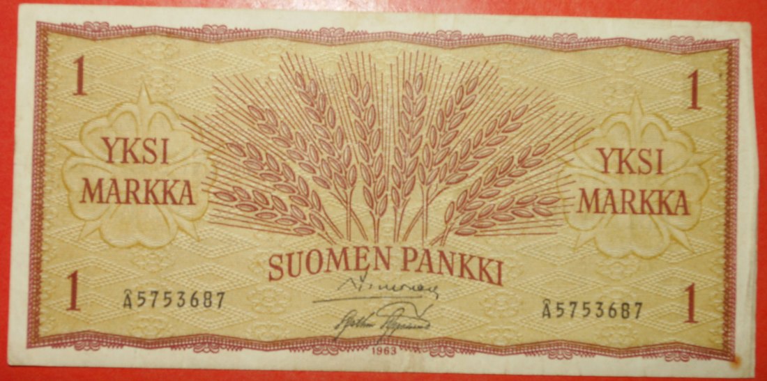  * WHEAT EARS: FINLAND ★ 1 MARK 1963! Simonen/Aspelund★LOW START ★ NO RESERVE!   