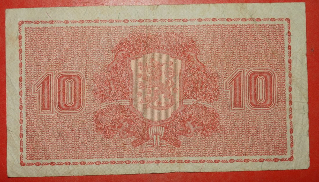  * Litt. B: FINLAND ★ 10 MARKS 1945! Kivialho/Aspelund ★LOW START ★ NO RESERVE!   