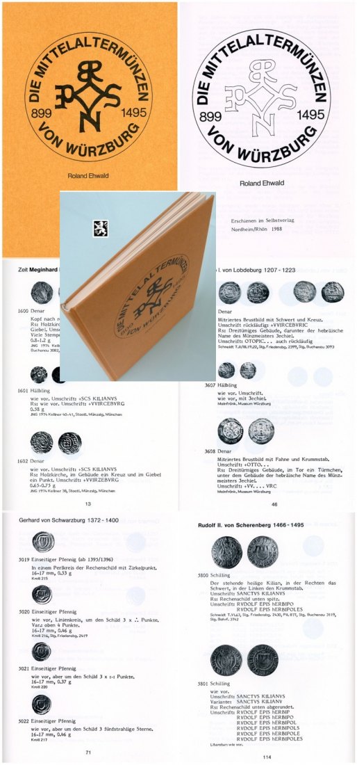  ZITIERWERK Ehwald - Die Mittelaltermünzen von Würzburg 899-1495   