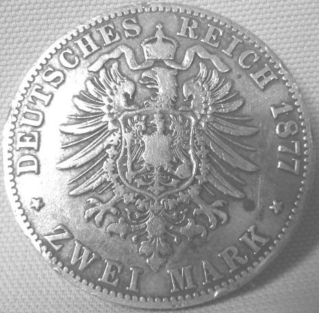  Kaiserreich, Preußen 2 Mark 1877 C   