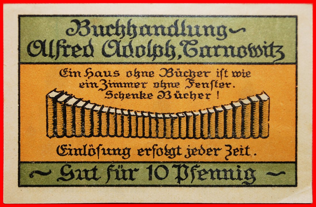  * POLEN: DEUTSCHLAND TARNOWITZ★10 PFENNIG (1921) UNGEWÖHNLICH! GERADE VERÖFFENTLICHT★OHNE VORBEHALT!   