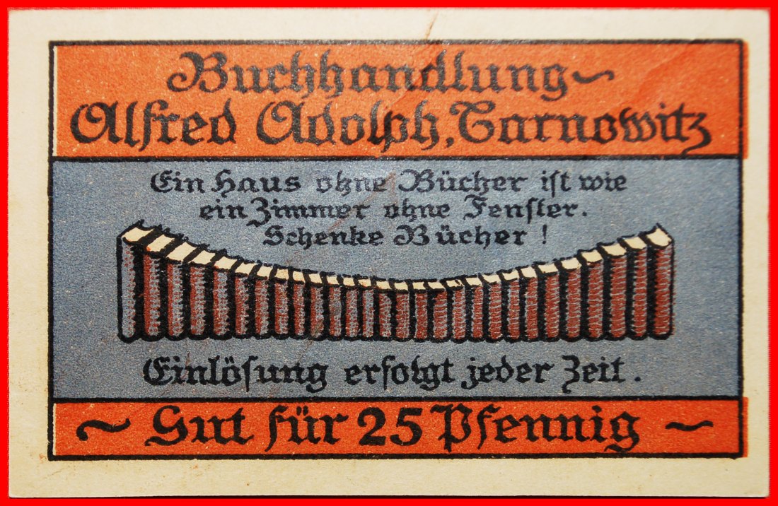  * POLEN: DEUTSCHLAND TARNOWITZ★25 PFENNIG (1921) UNGEWÖHNLICH! GERADE VERÖFFENTLICHT★OHNE VORBEHALT!   