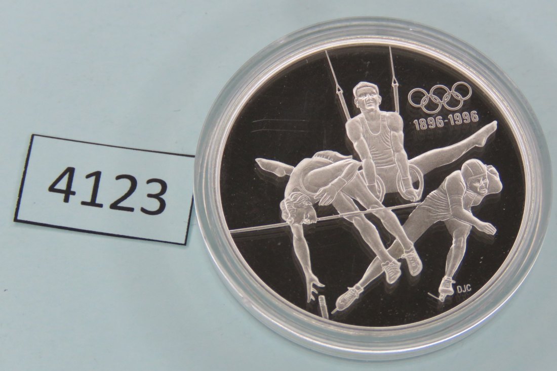 4123 Kanada 1992 15 Dollars; 100 Jahre Olympia; SILBER PP