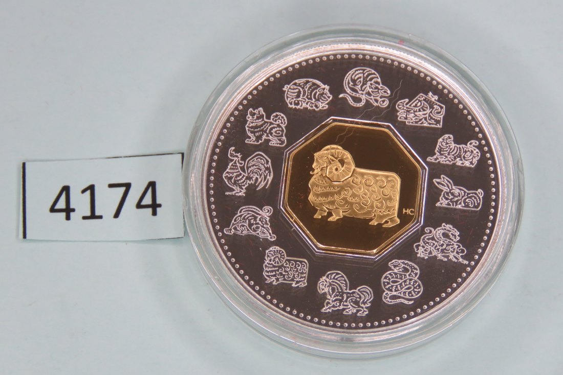 4174 Kanada 2003 ; LUNAR Schaf ; SILBER PP + GOLD