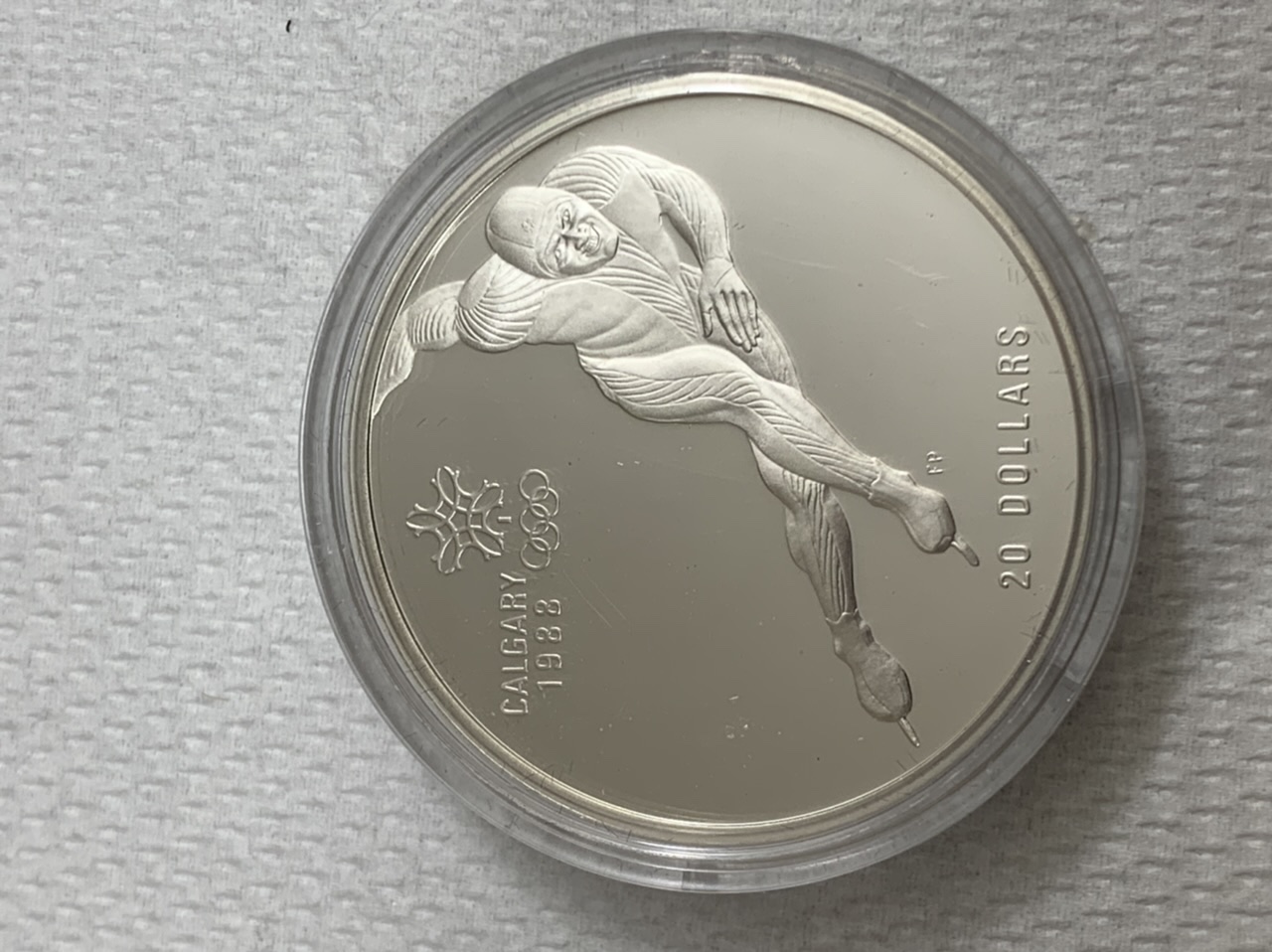 Kanada 20 Dollars Silber 1985 Calgary 1988 in PP 31,54g fein