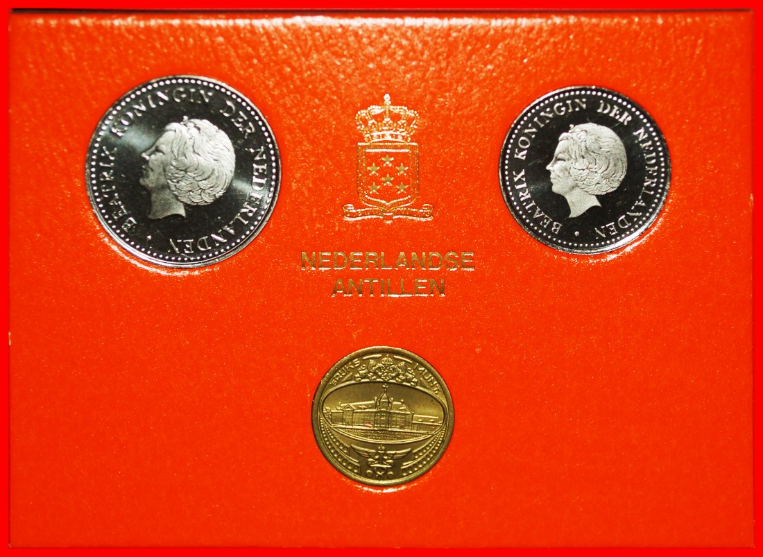  * FDC SET: NETHERLANDS ANTILLES★1-2 1/2 GULDEN 1980 BEATRIX (1980-2013)! UNC★LOW START ★ NO RESERVE!   