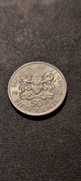  Kenia 50 Cents 1978 Umlauf VZ (First President of Kenia)   